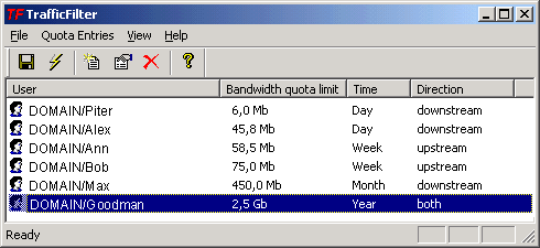 TrafficFilter for Microsoft ISA Server Screenshot